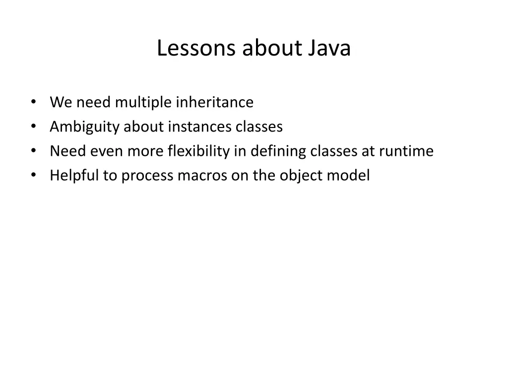 lessons about java