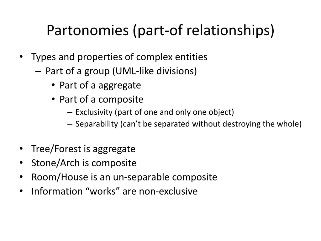 partonomies part of relationships