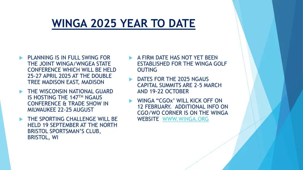 winga 2025 year to date