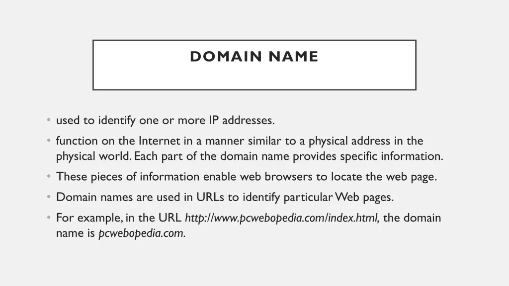 domain name
