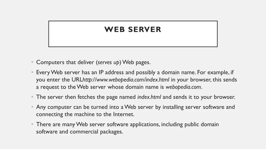 web server