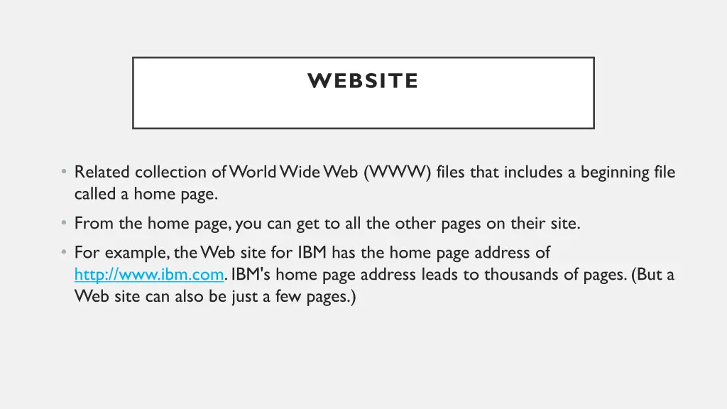 website