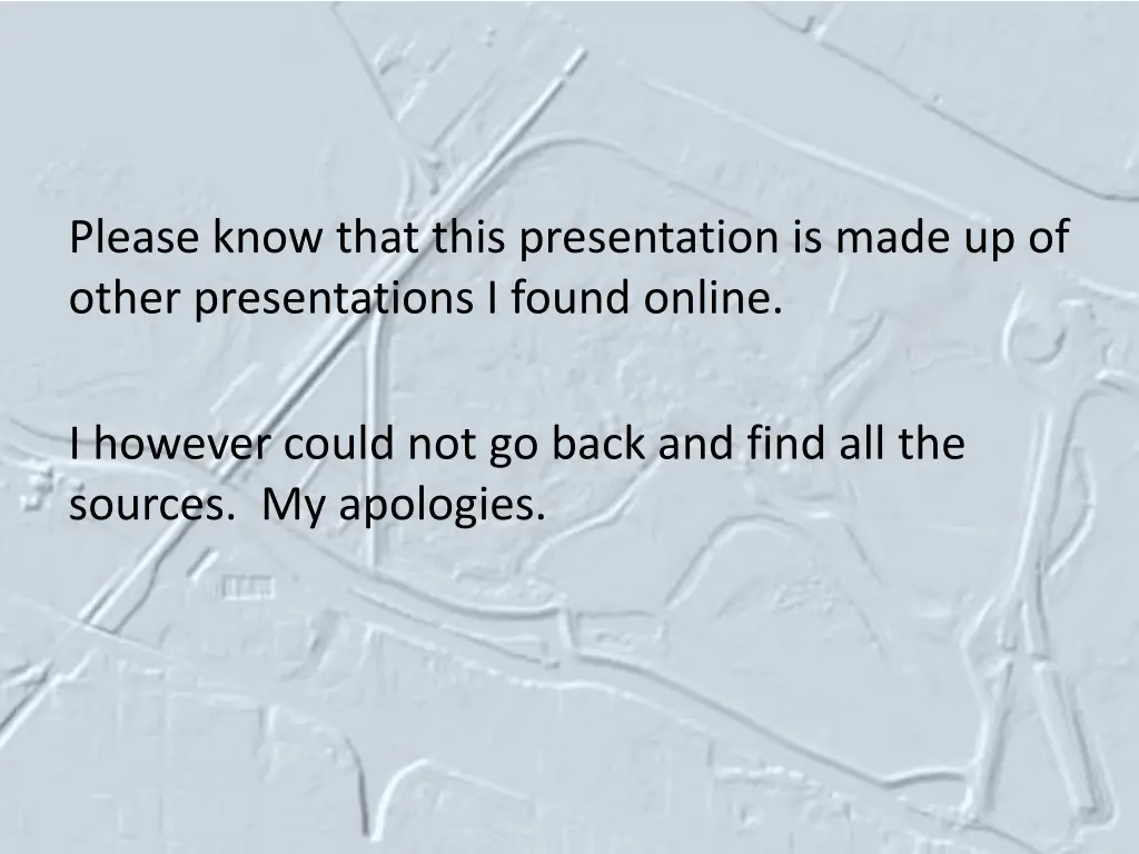 please know that this presentation is made