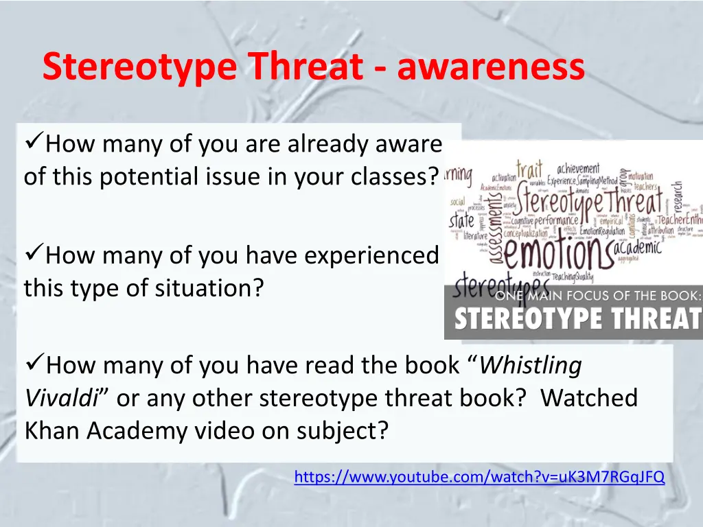 stereotype threat awareness