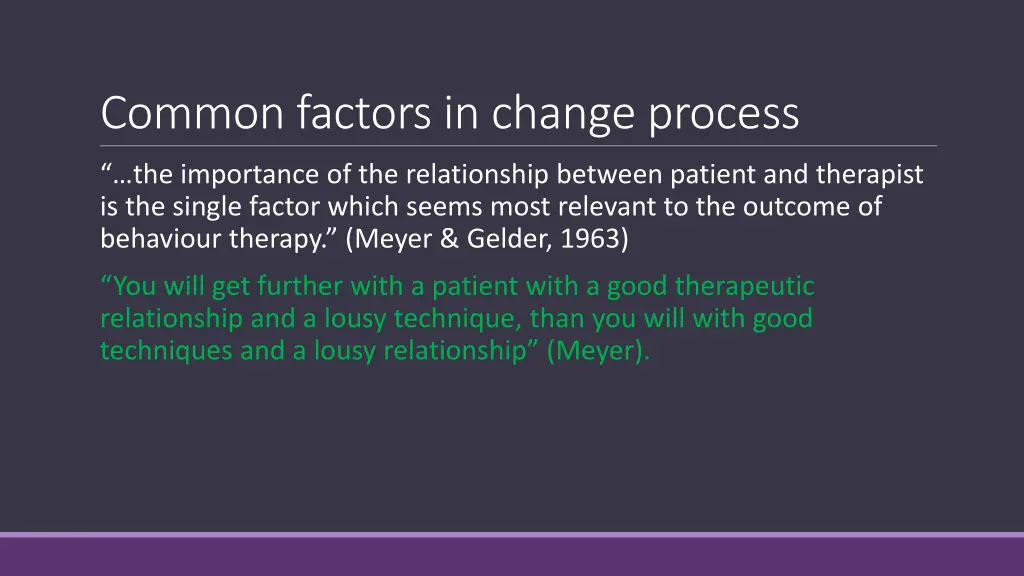 common factors in change process