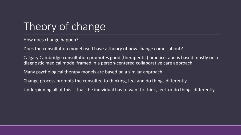 theory of change