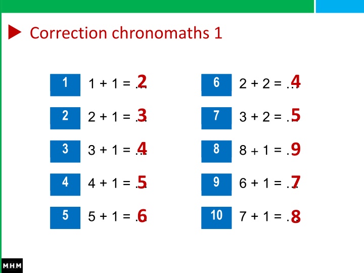correction chronomaths 1