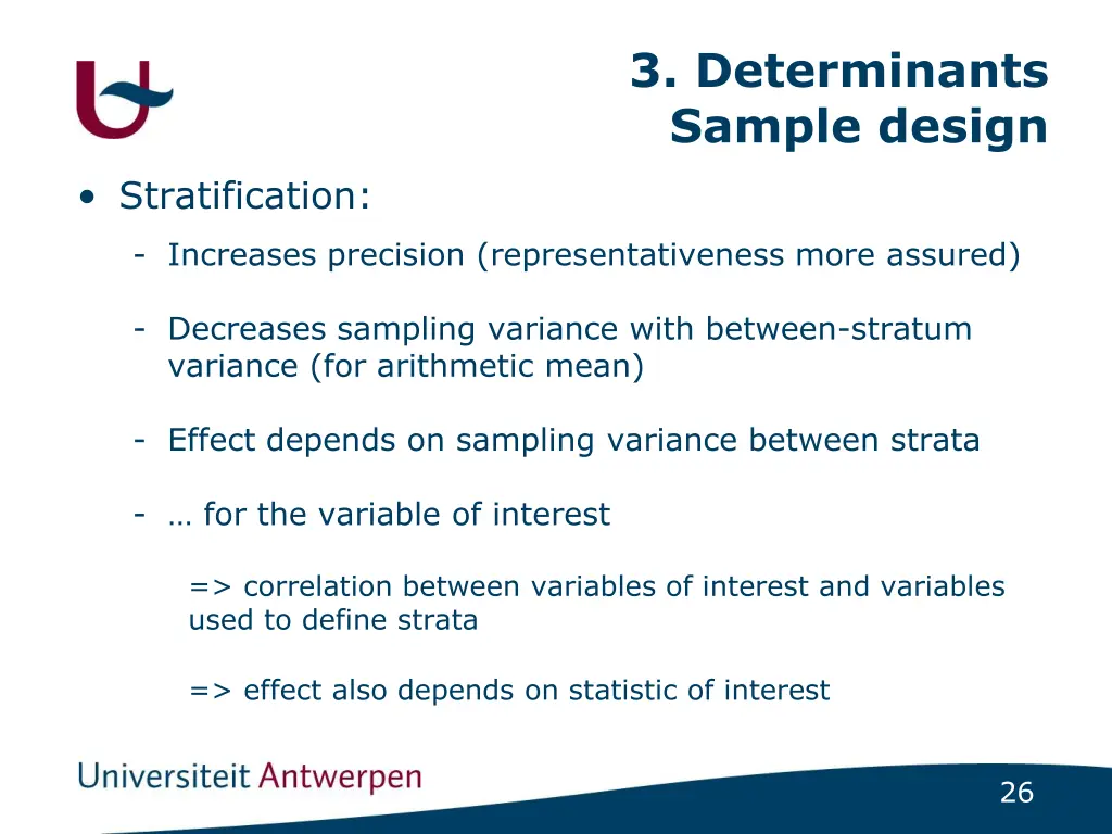 3 determinants sample design 4