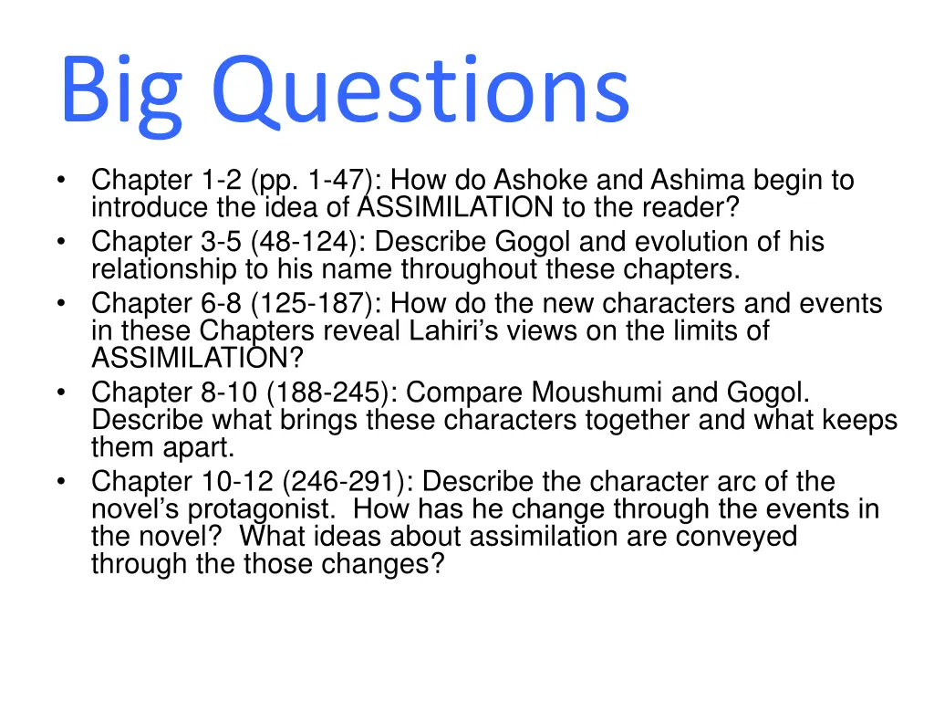 big questions