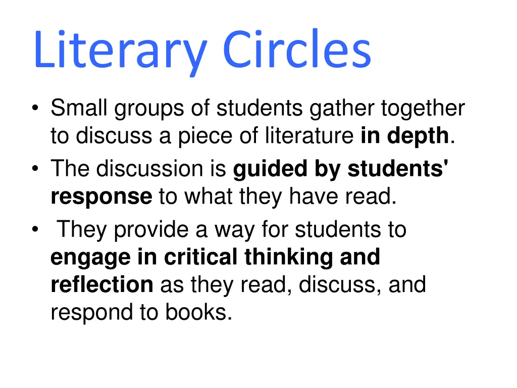 literary circles