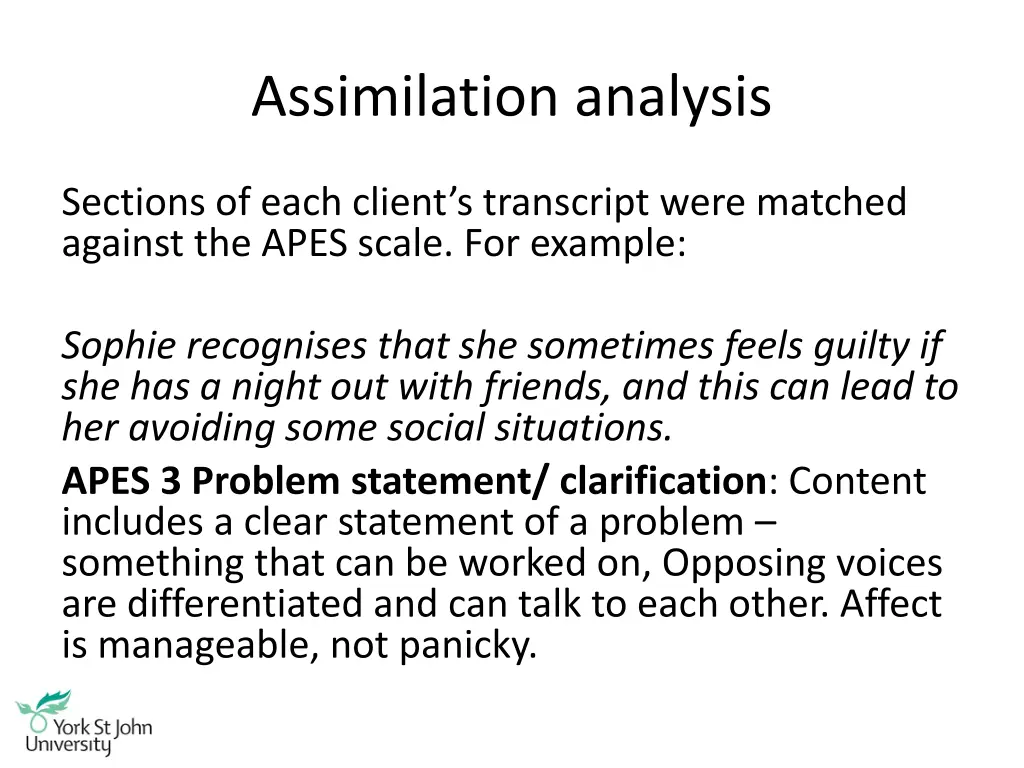 assimilation analysis