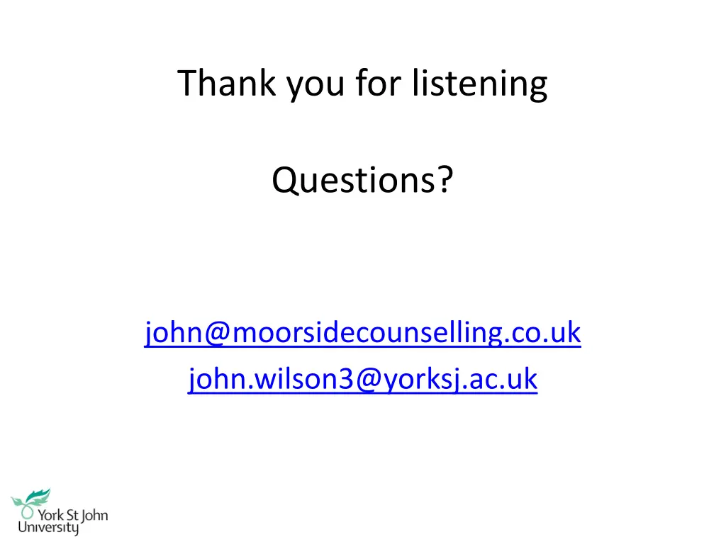 thank you for listening