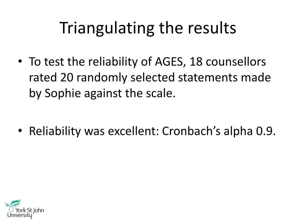 triangulating the results 1
