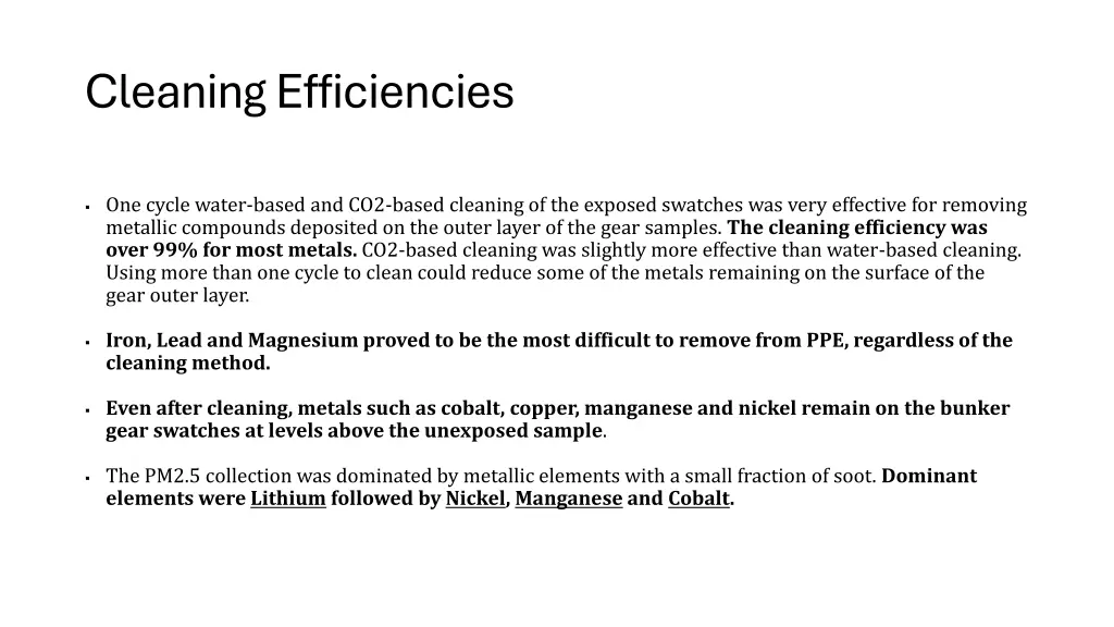 cleaning efficiencies 1