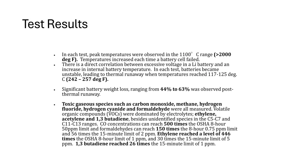 test results 1
