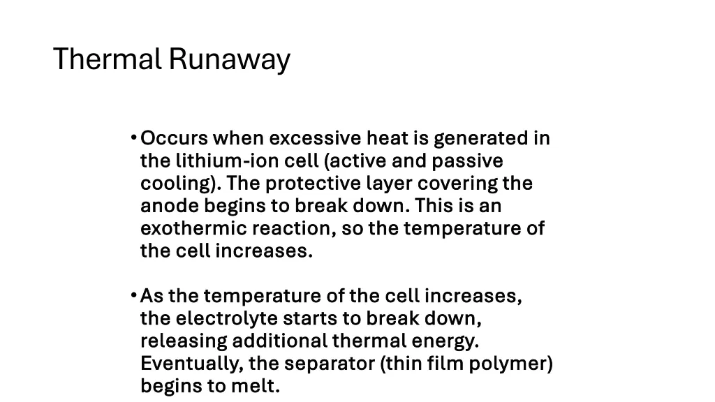 thermal runaway
