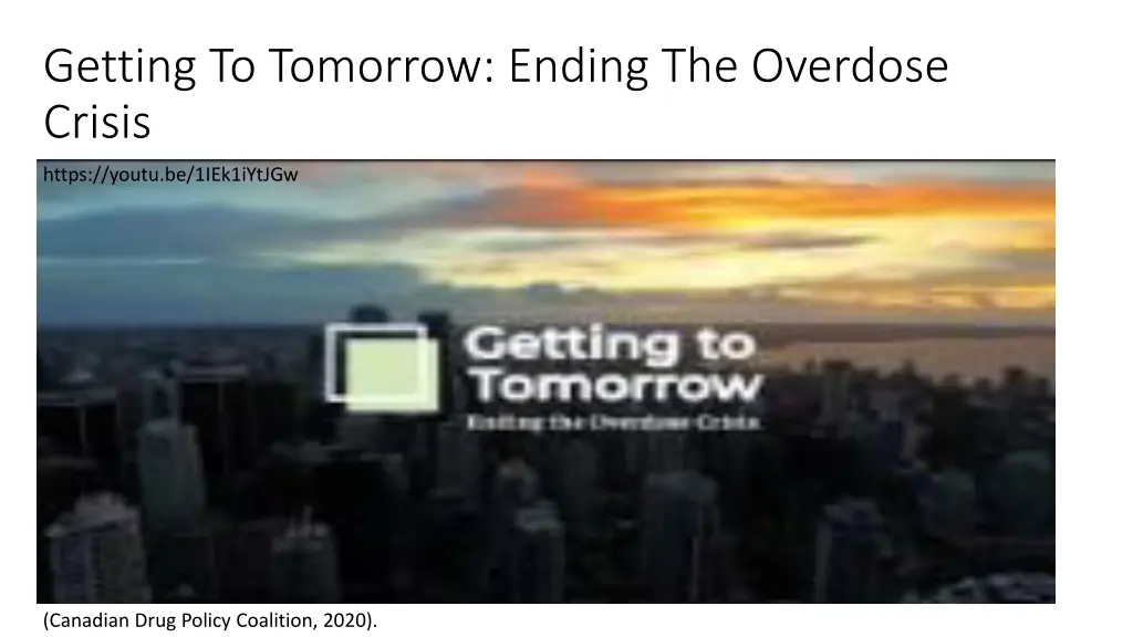getting to tomorrow ending the overdose crisis