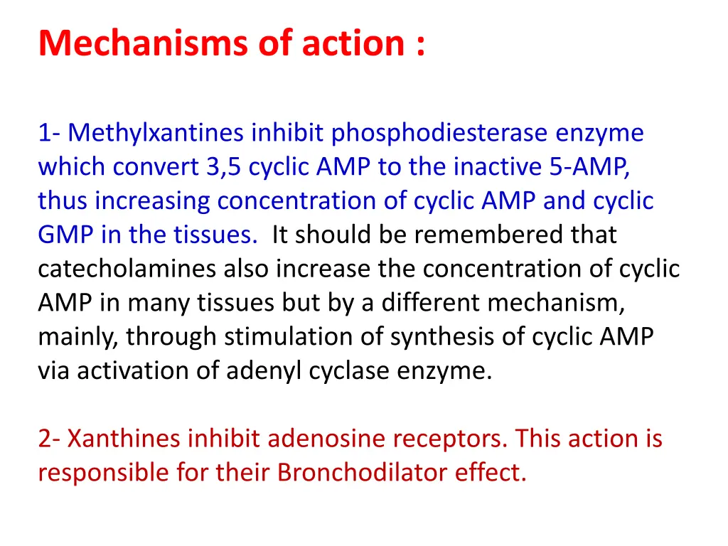 mechanisms of action