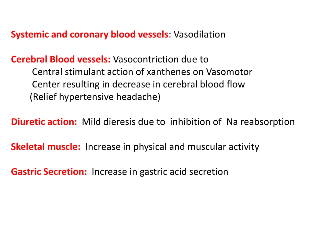 systemic and coronary blood vessels vasodilation