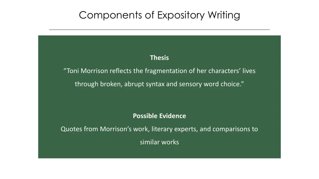 components of expository writing 2