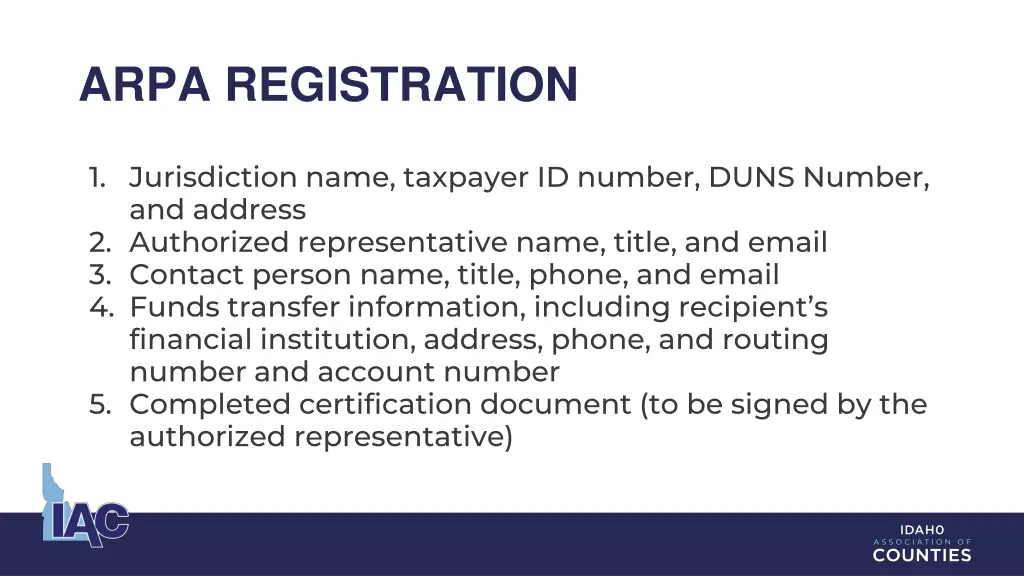 arpa registration