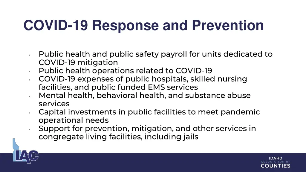 covid 19 response and prevention