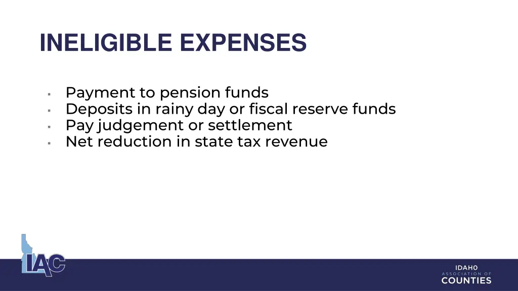 ineligible expenses