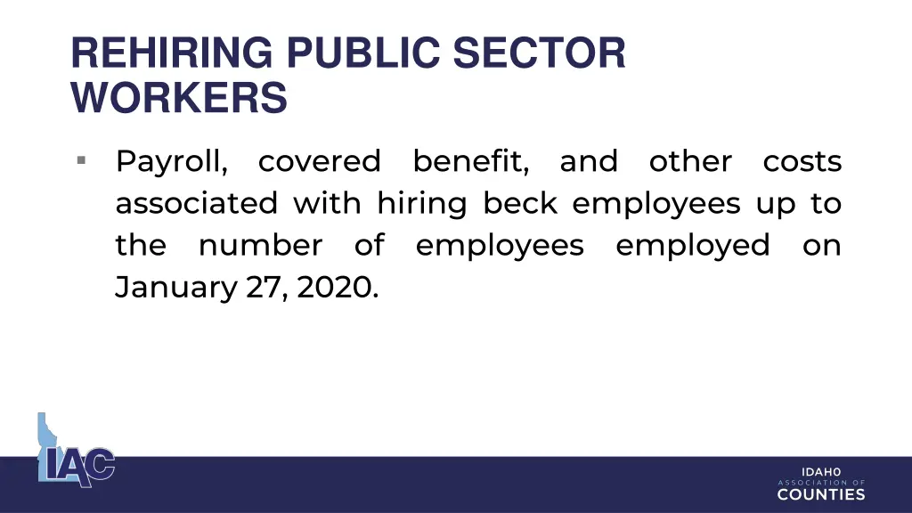 rehiring public sector workers