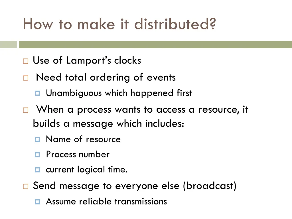 how to make it distributed