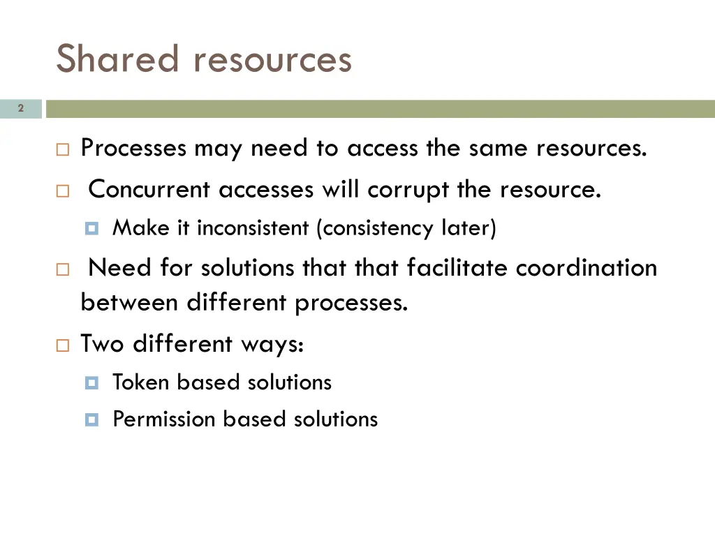 shared resources