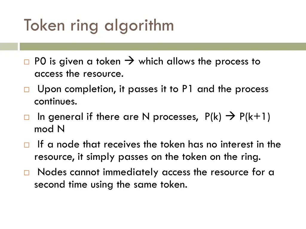token ring algorithm