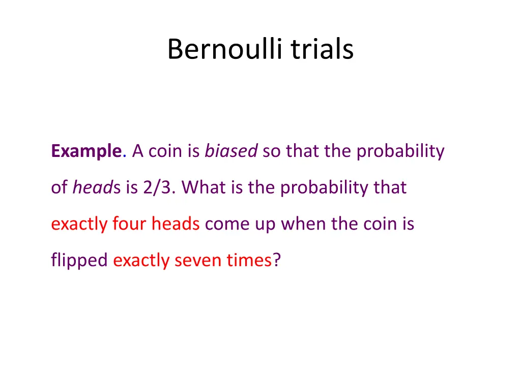 bernoulli trials 1