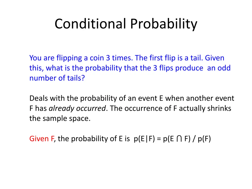 conditional probability