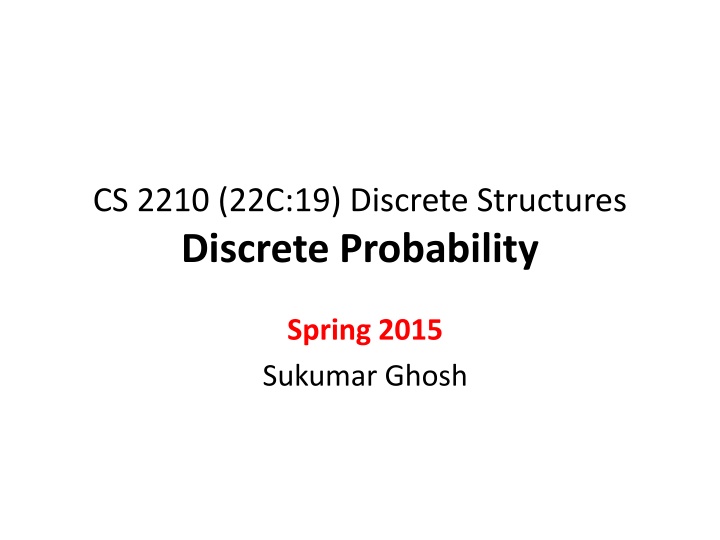 cs 2210 22c 19 discrete structures discrete