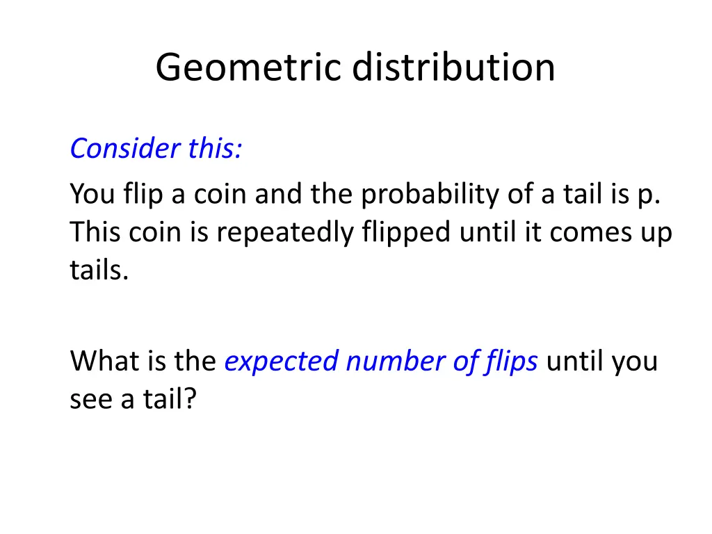 geometric distribution