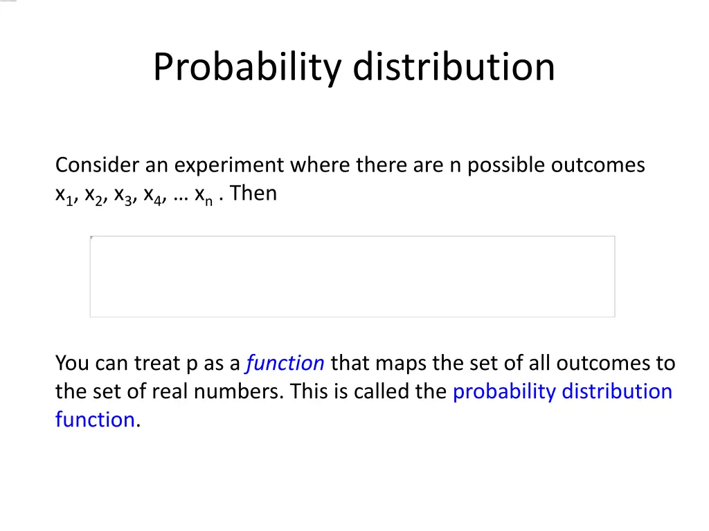 probability distribution