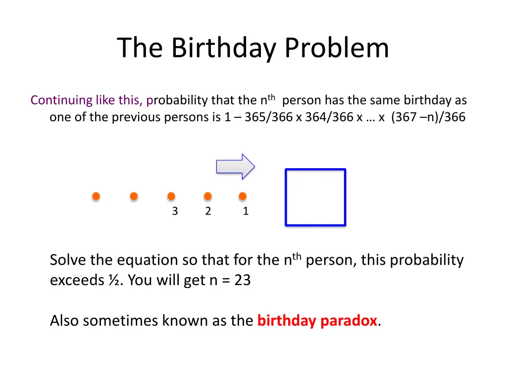 the birthday problem 1