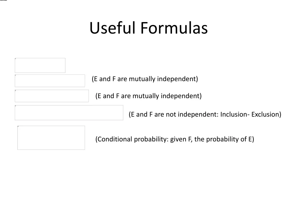 useful formulas
