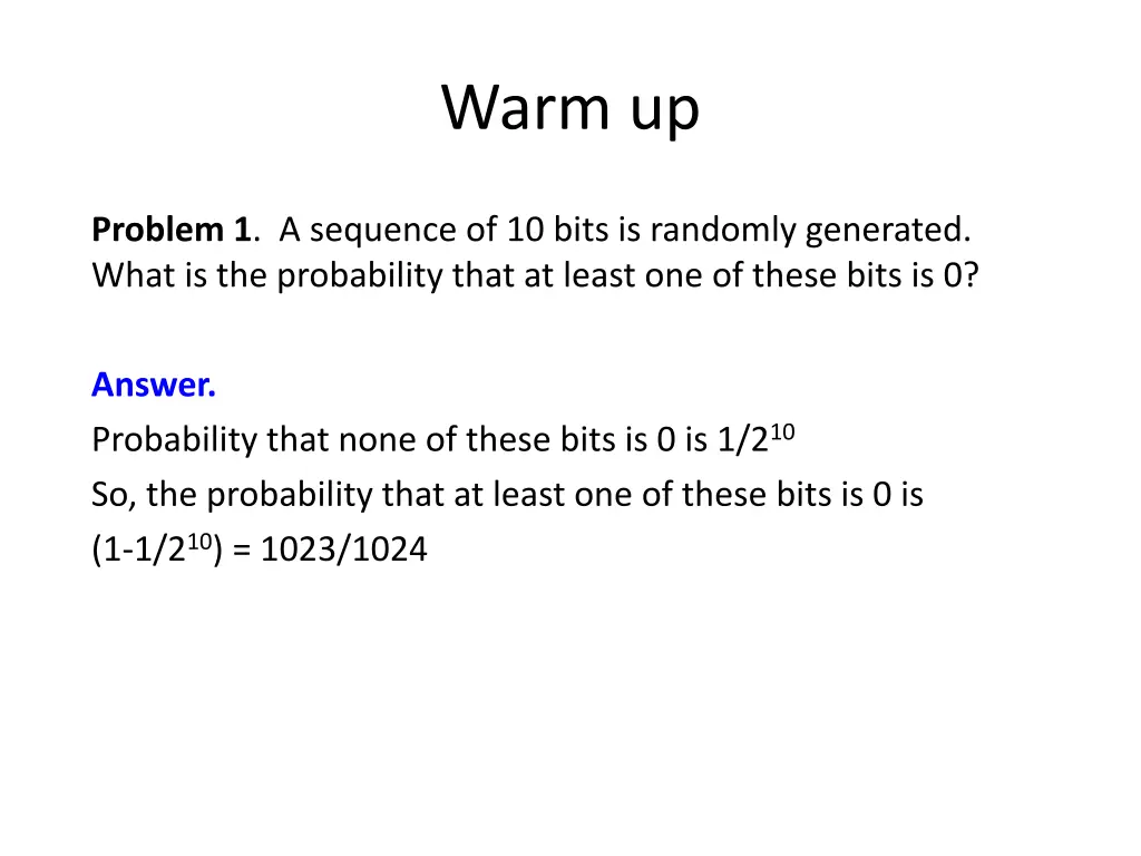warm up