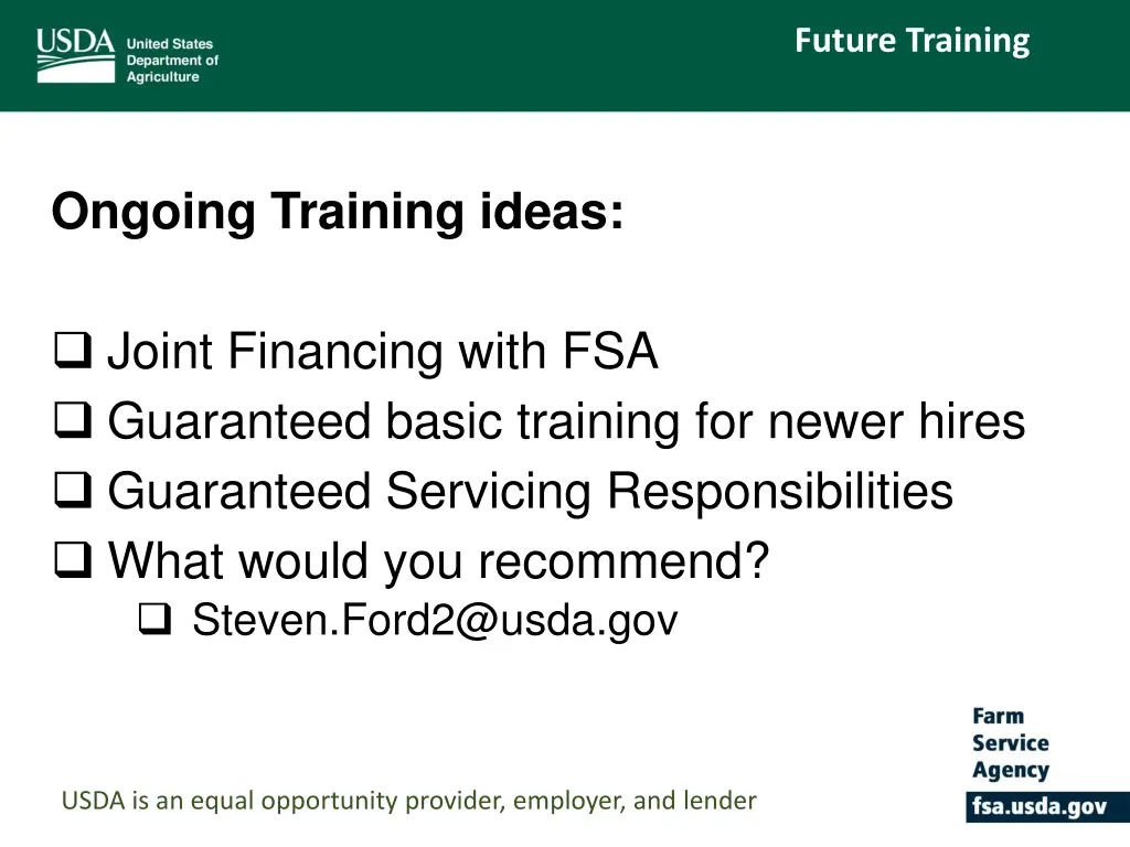 future training