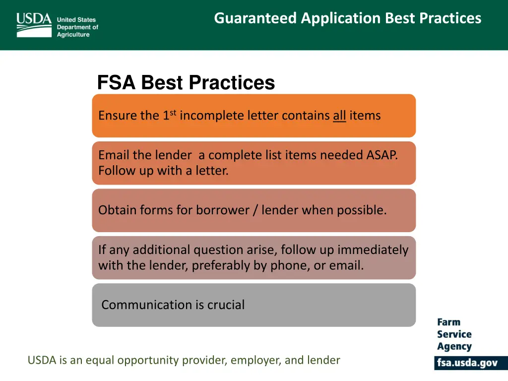 guaranteed application best practices