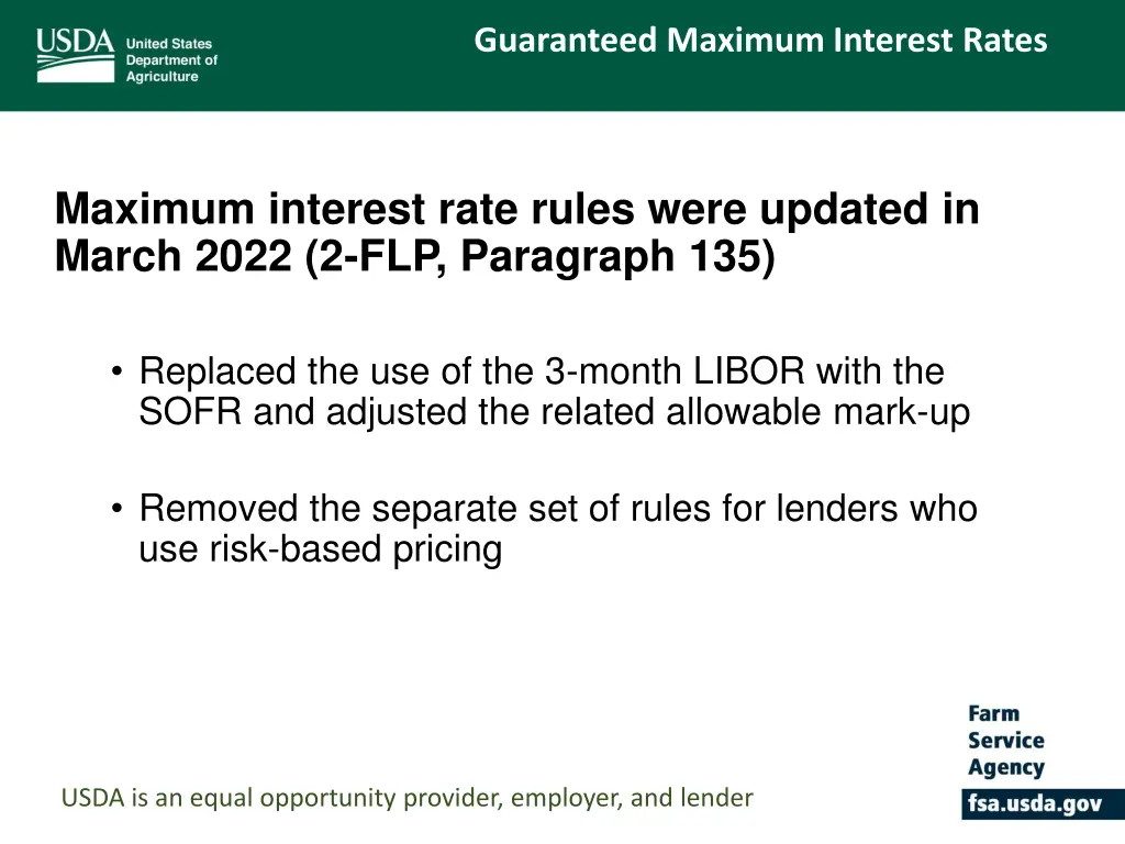 guaranteed maximum interest rates
