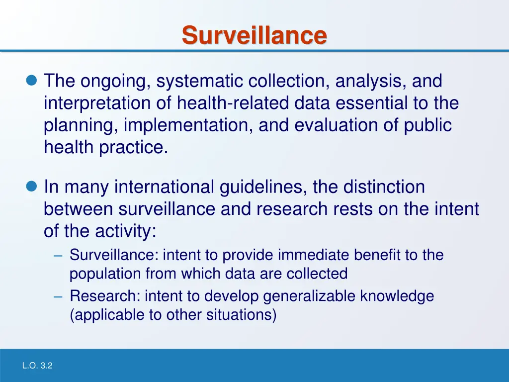 surveillance