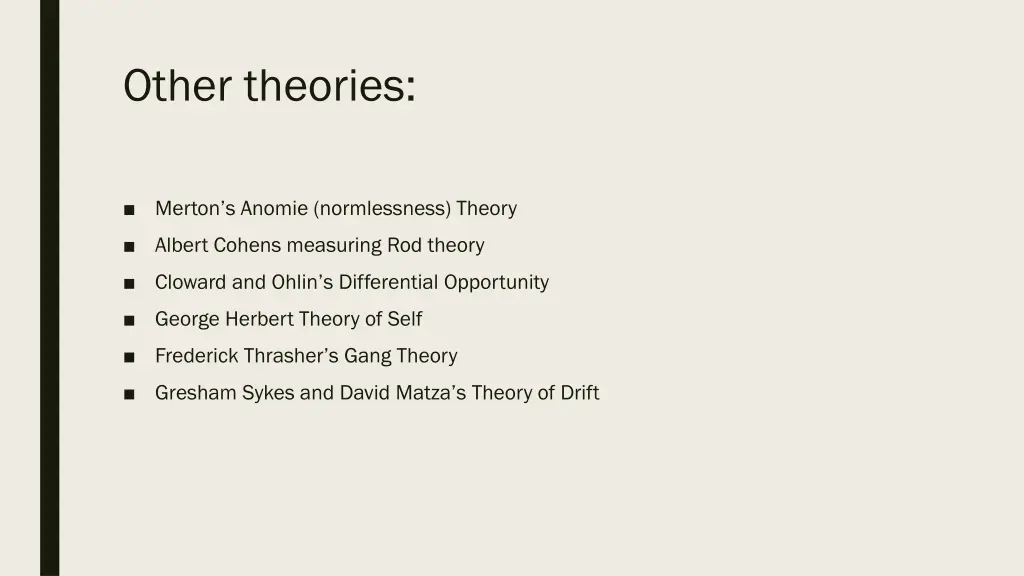 other theories