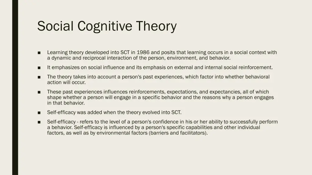 social cognitive theory