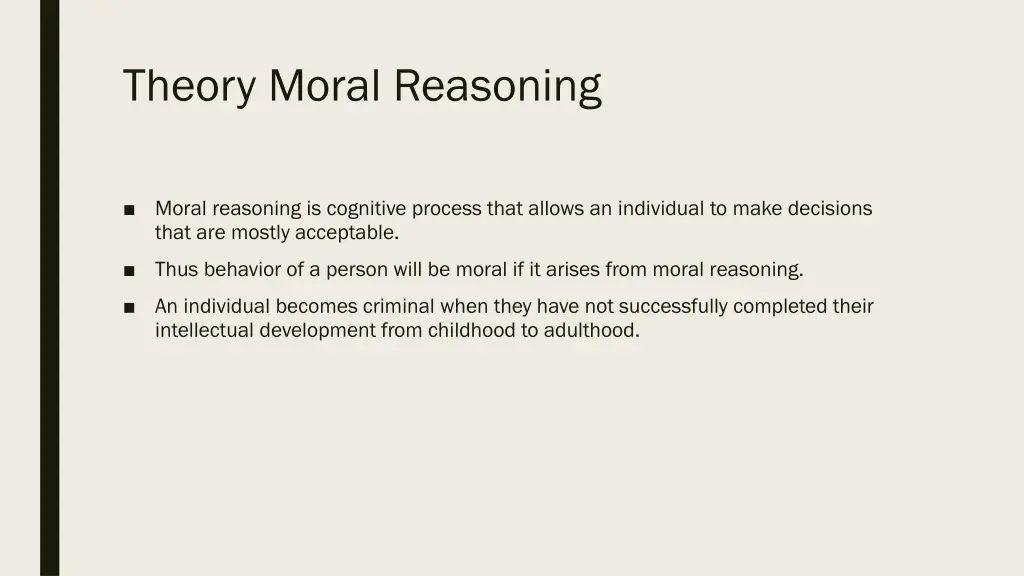 theory moral reasoning