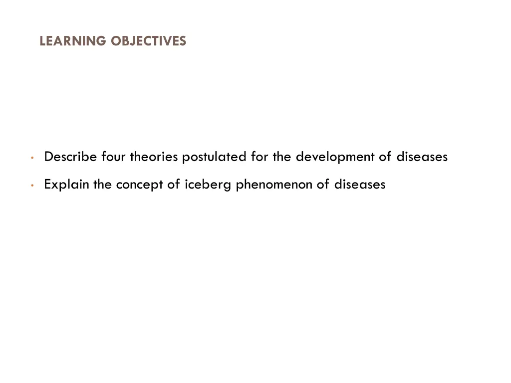learning objectives