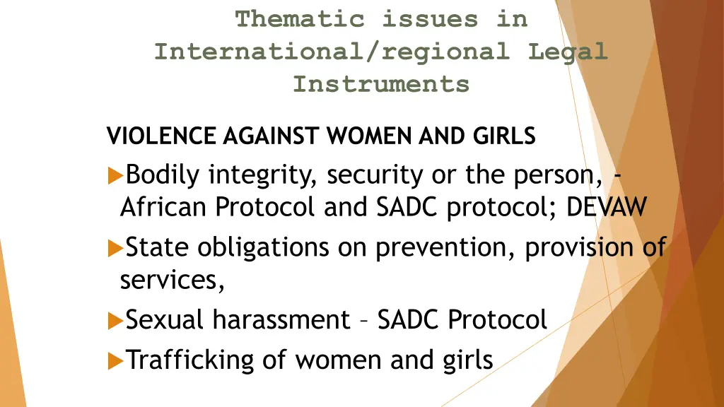 thematic issues in international regional legal 1