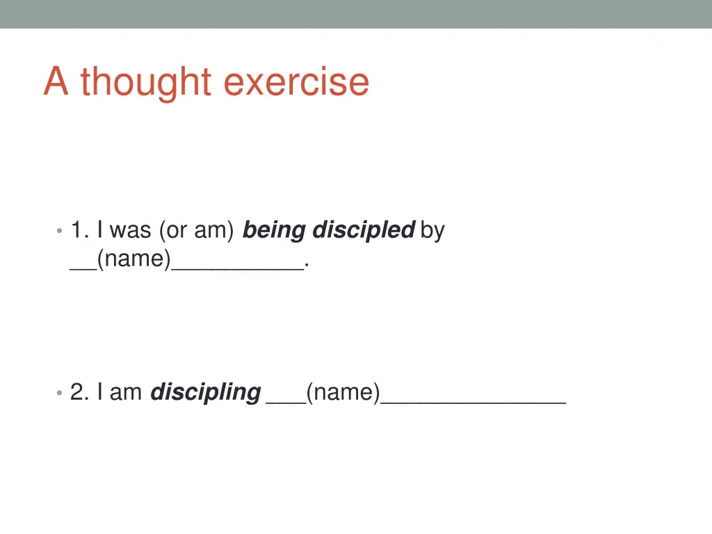 a thought exercise