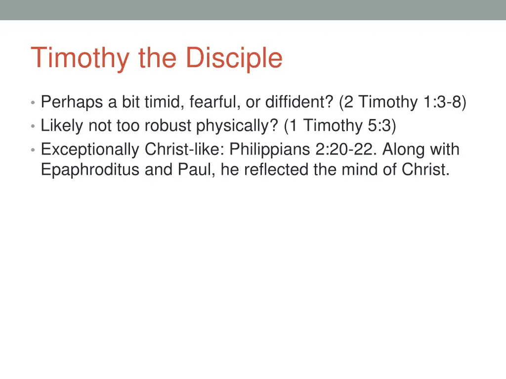 timothy the disciple 1